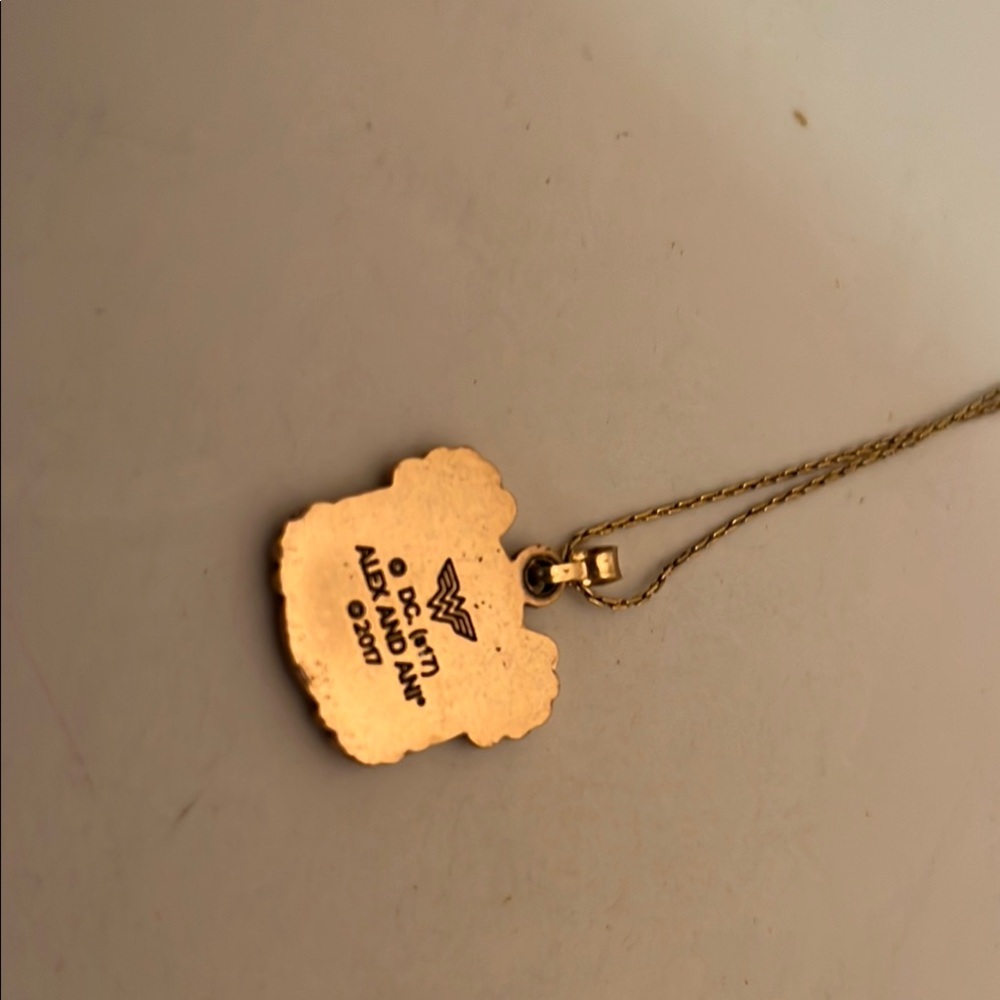 Pink and Gold Heart Knot Necklace - Picture 2 of 3